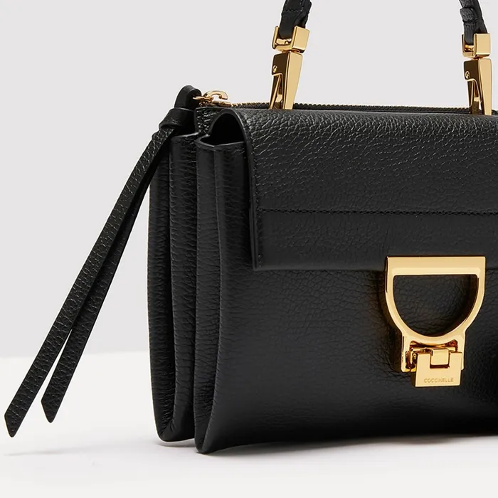 Coccinelle Top Handle Bag Arlettis Signature Small Noir 8211 Women