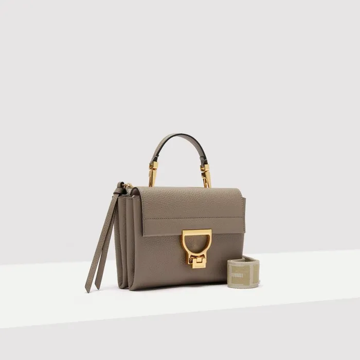 Coccinelle Top Handle Bag Arlettis Signature Small Warm Taupe 8211 Women
