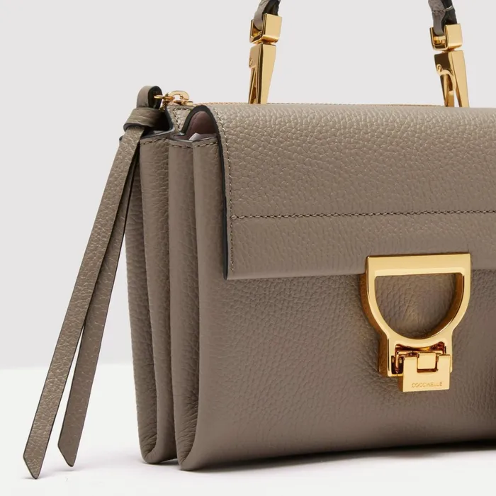 Coccinelle Top Handle Bag Arlettis Signature Small Warm Taupe 8211 Women