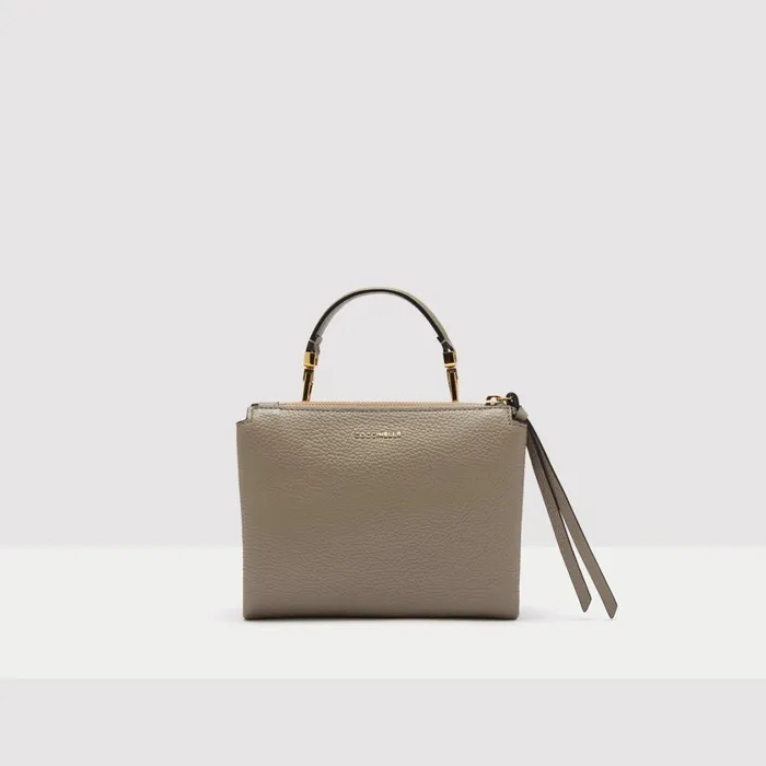 Coccinelle Top Handle Bag Arlettis Signature Small Warm Taupe 8211 Women