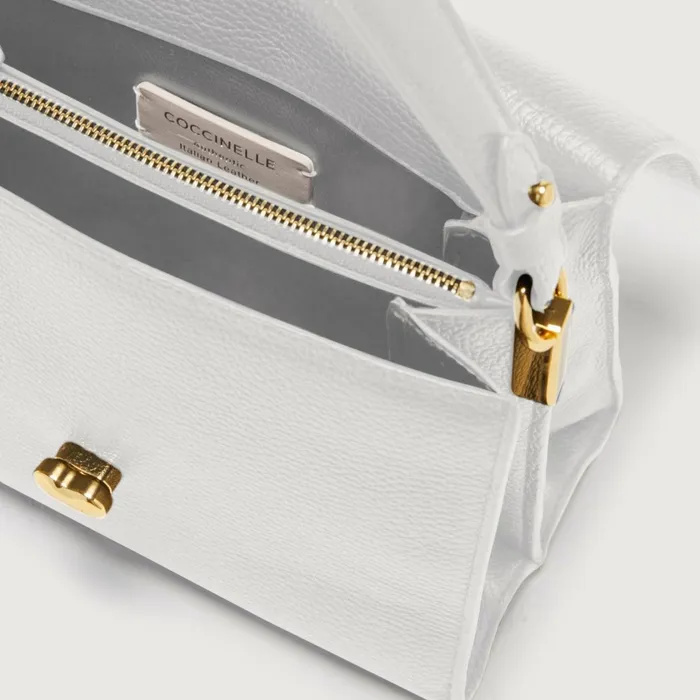 Coccinelle Top Handle Bag Binxie Medium Brillant White 8211 Women