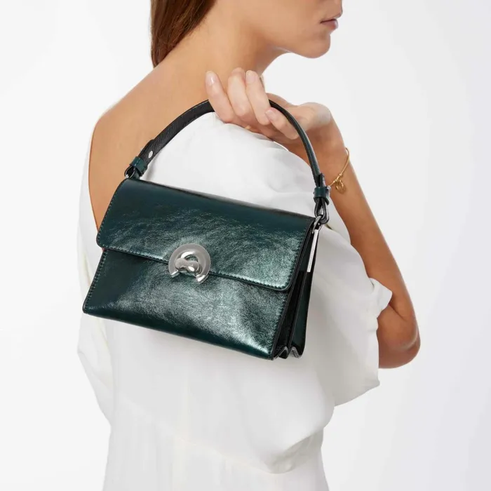 Coccinelle Top Handle Bag Binxie Pepita Small Kale Green 8211 Women