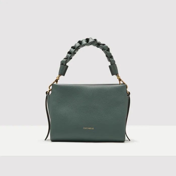 Coccinelle Top Handle Bag Boheme Small Kale Greennoir 8211 Women
