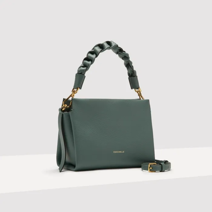 Coccinelle Top Handle Bag Boheme Small Kale Greennoir 8211 Women