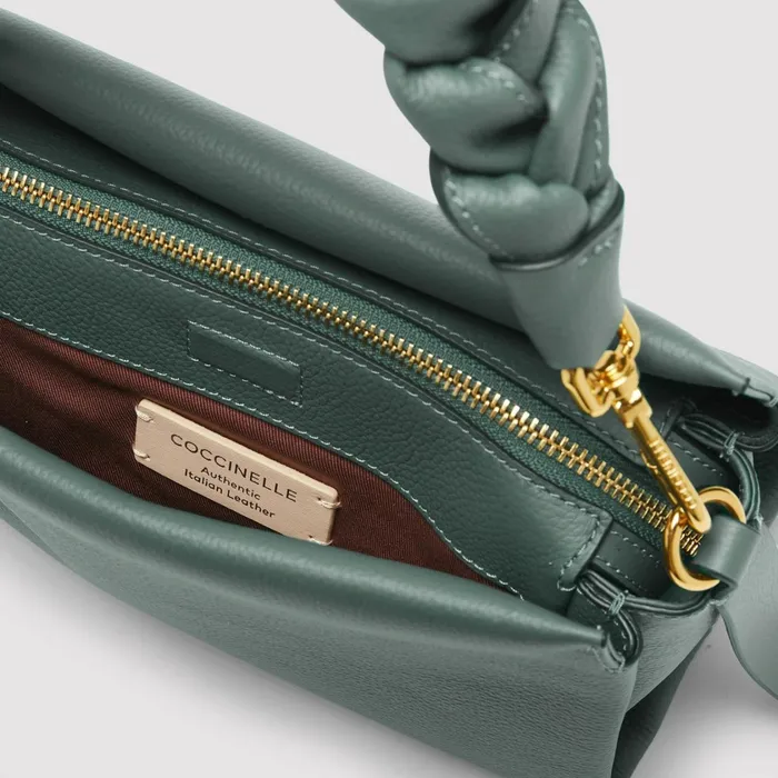 Coccinelle Top Handle Bag Boheme Small Kale Greennoir 8211 Women