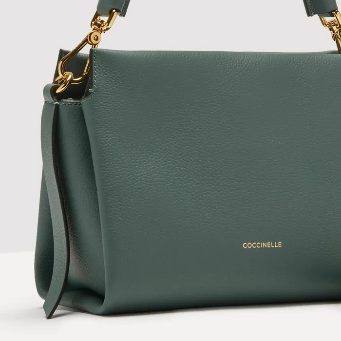 Coccinelle Top Handle Bag Boheme Small Kale Greennoir 8211 Women