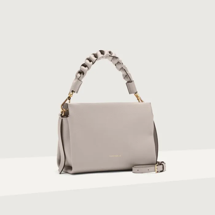 Coccinelle Top Handle Bag Boheme Small Light Greynoir 8211 Women