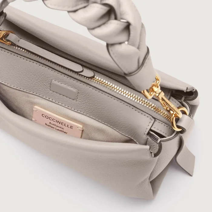 Coccinelle Top Handle Bag Boheme Small Light Greynoir 8211 Women