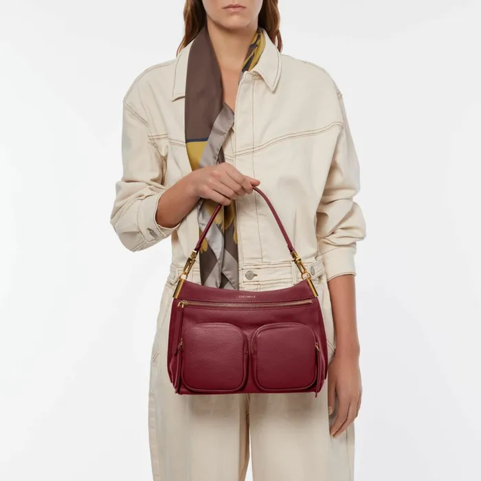 Coccinelle Top Handle Bag Hyle Medium Garnet Red 8211 Women