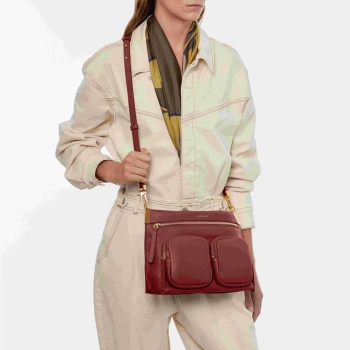 Coccinelle Top Handle Bag Hyle Medium Garnet Red 8211 Women
