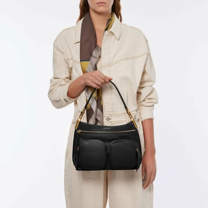 Coccinelle Top Handle Bag Hyle Medium Noir 8211 Women