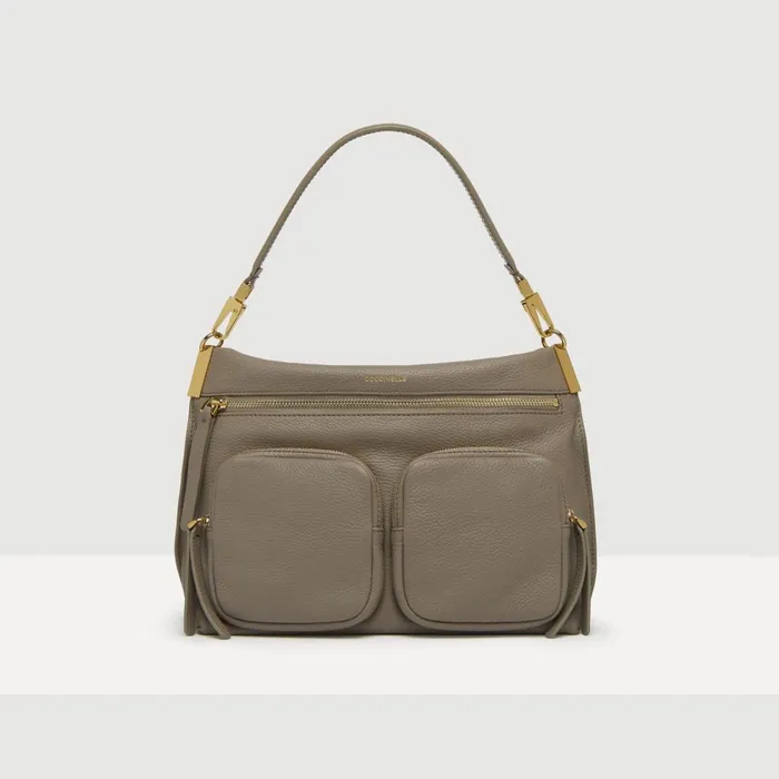 Coccinelle Top Handle Bag Hyle Medium Warm Taupe 8211 Women