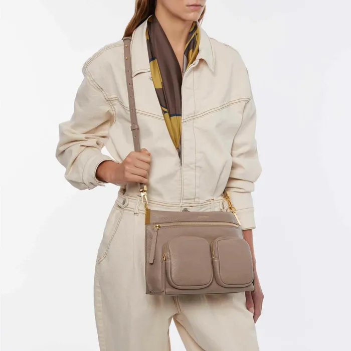 Coccinelle Top Handle Bag Hyle Medium Warm Taupe 8211 Women
