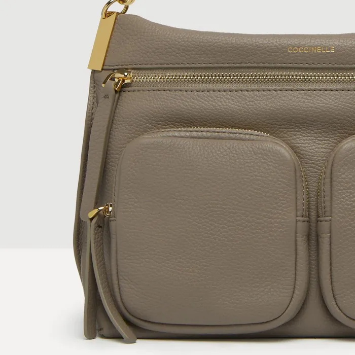 Coccinelle Top Handle Bag Hyle Medium Warm Taupe 8211 Women