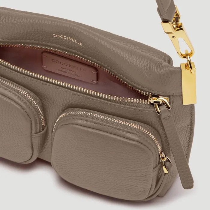 Coccinelle Top Handle Bag Hyle Small Warm Taupe 8211 Women