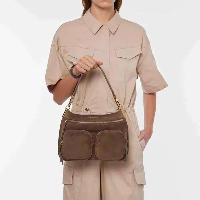 Coccinelle Top Handle Bag Hyle Suede Medium 8211 Women