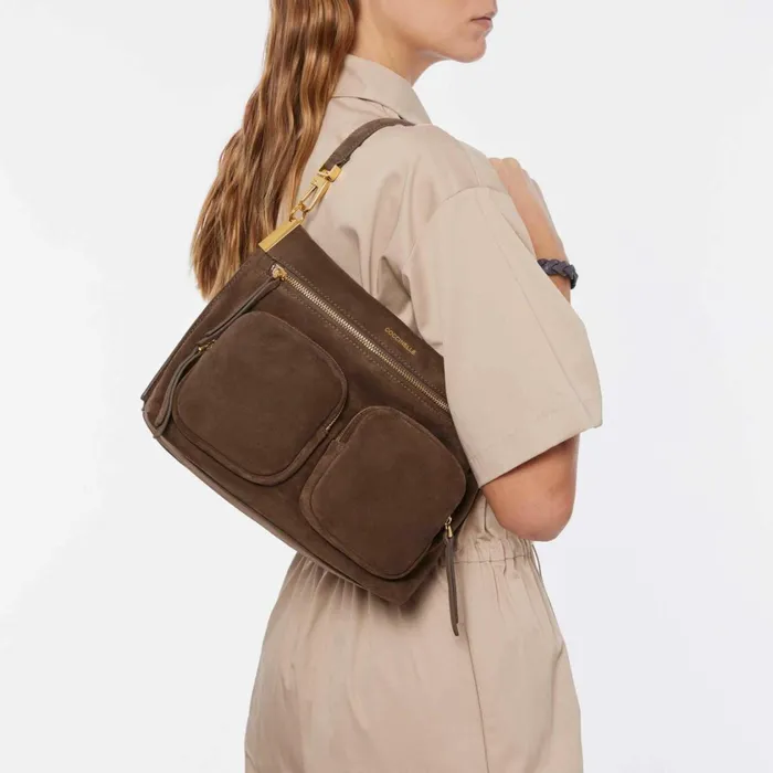 Coccinelle Top Handle Bag Hyle Suede Medium 8211 Women