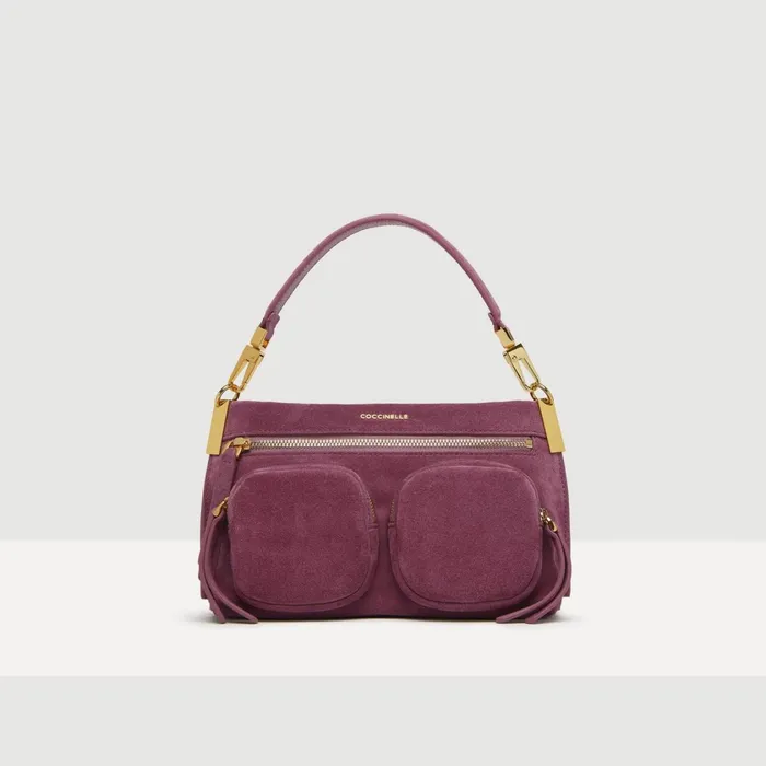 Coccinelle Top Handle Bag Hyle Suede Small Pulp Pink 8211 Women