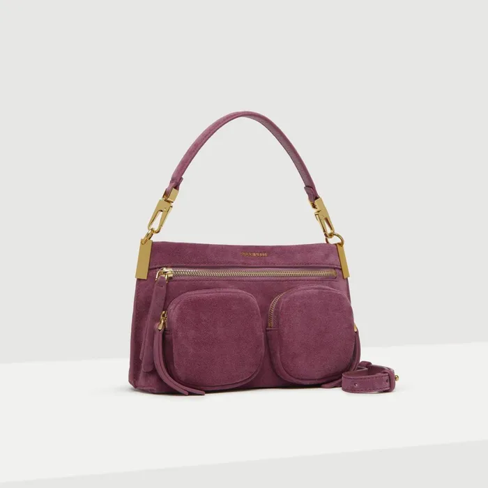 Coccinelle Top Handle Bag Hyle Suede Small Pulp Pink 8211 Women