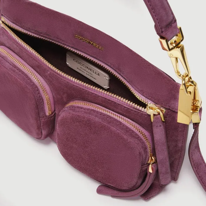 Coccinelle Top Handle Bag Hyle Suede Small Pulp Pink 8211 Women