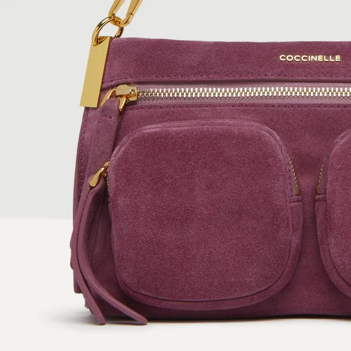 Coccinelle Top Handle Bag Hyle Suede Small Pulp Pink 8211 Women