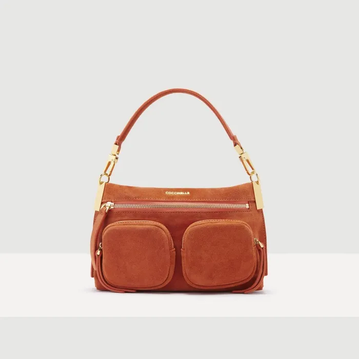 Coccinelle Top Handle Bag Hyle Suede Small Tangeritangeri 8211 Women