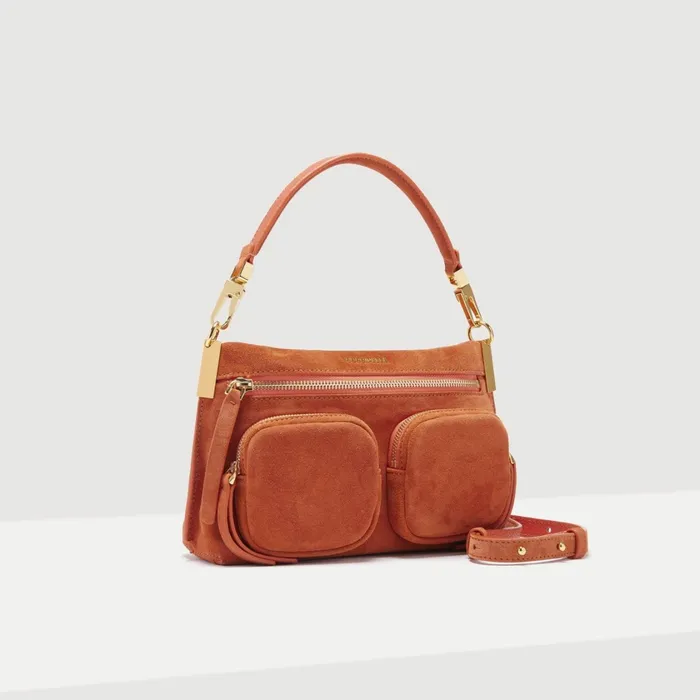 Coccinelle Top Handle Bag Hyle Suede Small Tangeritangeri 8211 Women
