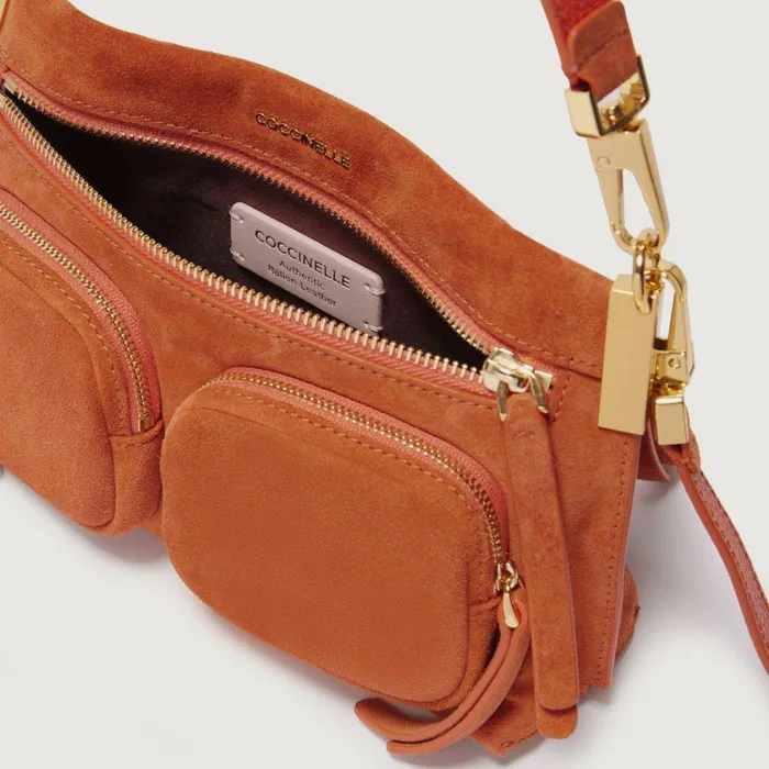 Coccinelle Top Handle Bag Hyle Suede Small Tangeritangeri 8211 Women