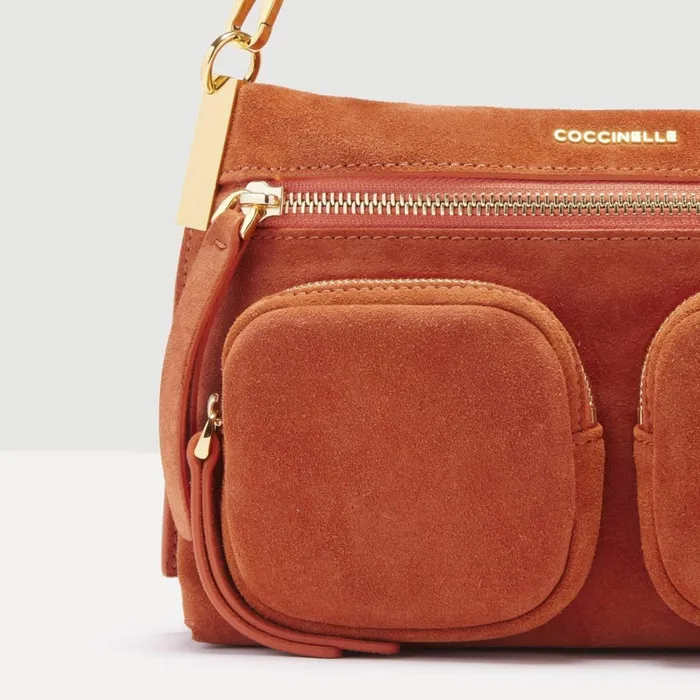Coccinelle Top Handle Bag Hyle Suede Small Tangeritangeri 8211 Women