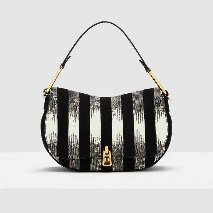 Coccinelle Top Handle Bag Magie Patch Stripes Lizard Medium 8211 Women