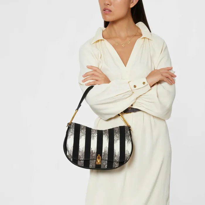 Coccinelle Top Handle Bag Magie Patch Stripes Lizard Medium 8211 Women