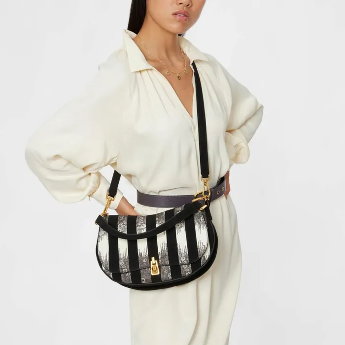 Coccinelle Top Handle Bag Magie Patch Stripes Lizard Medium 8211 Women