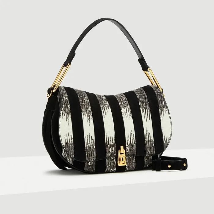 Coccinelle Top Handle Bag Magie Patch Stripes Lizard Medium 8211 Women