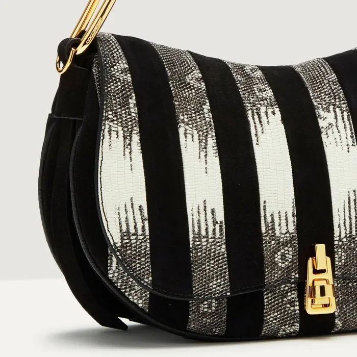 Coccinelle Top Handle Bag Magie Patch Stripes Lizard Medium 8211 Women