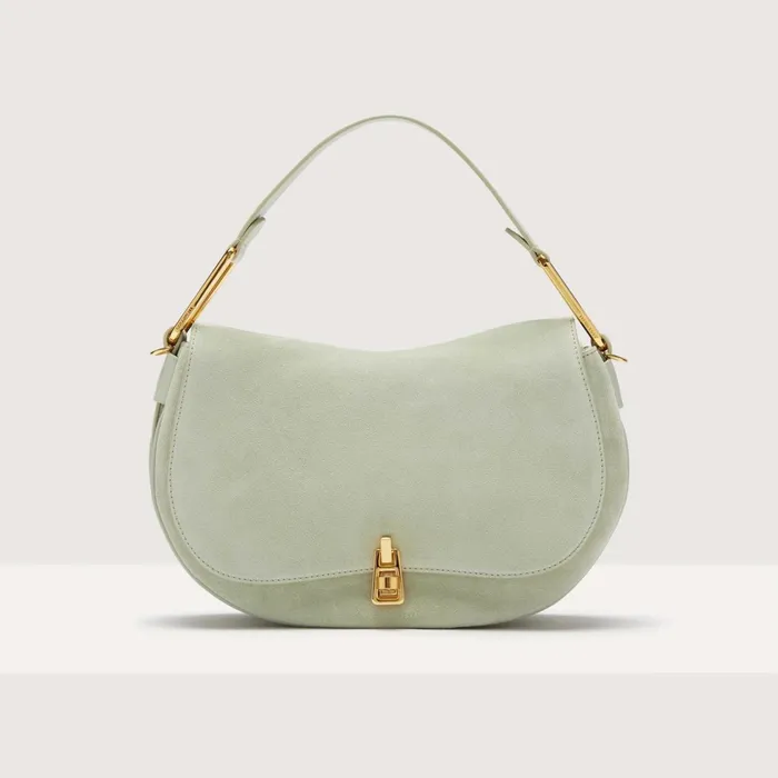 Coccinelle Top Handle Bag Magie Suede Bimaterial Medium Celadon Green 8211 Women Coccinelle Top Handle Bag Magie Suede Bimaterial Medium Celadon Green 8211 Women
