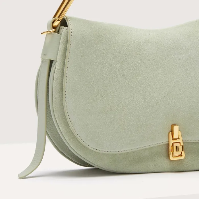 Coccinelle Top Handle Bag Magie Suede Bimaterial Medium Celadon Green 8211 Women