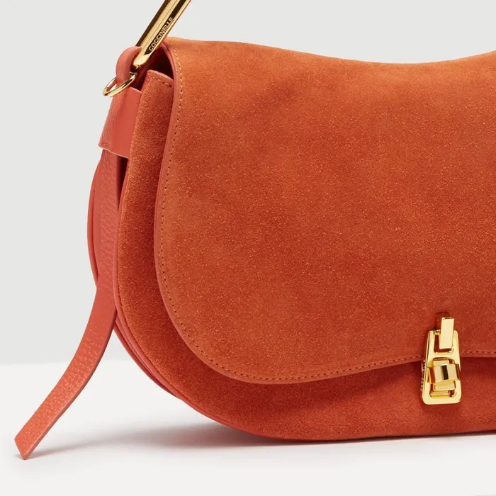Coccinelle Top Handle Bag Magie Suede Bimaterial Medium Tangeritangeri 8211 Women