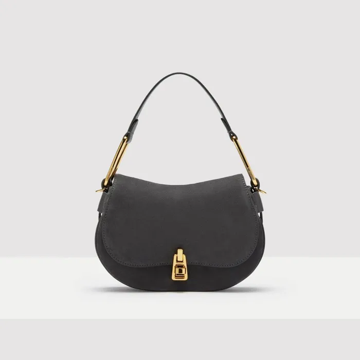 Coccinelle Top Handle Bag Magie Suede Bimaterial Mini Ardesia 8211 Women
