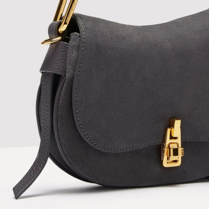 Coccinelle Top Handle Bag Magie Suede Bimaterial Mini Ardesia 8211 Women
