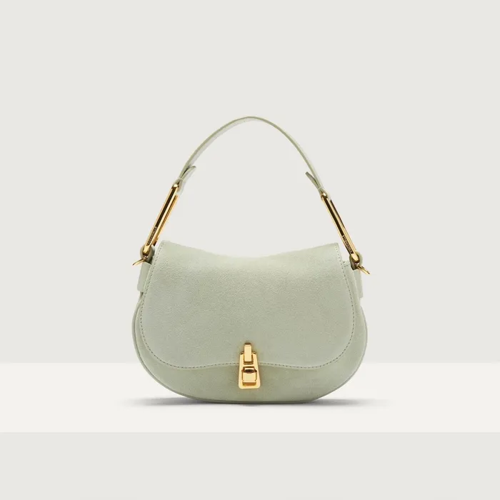 Coccinelle Top Handle Bag Magie Suede Bimaterial Mini Celadon Green 8211 Women