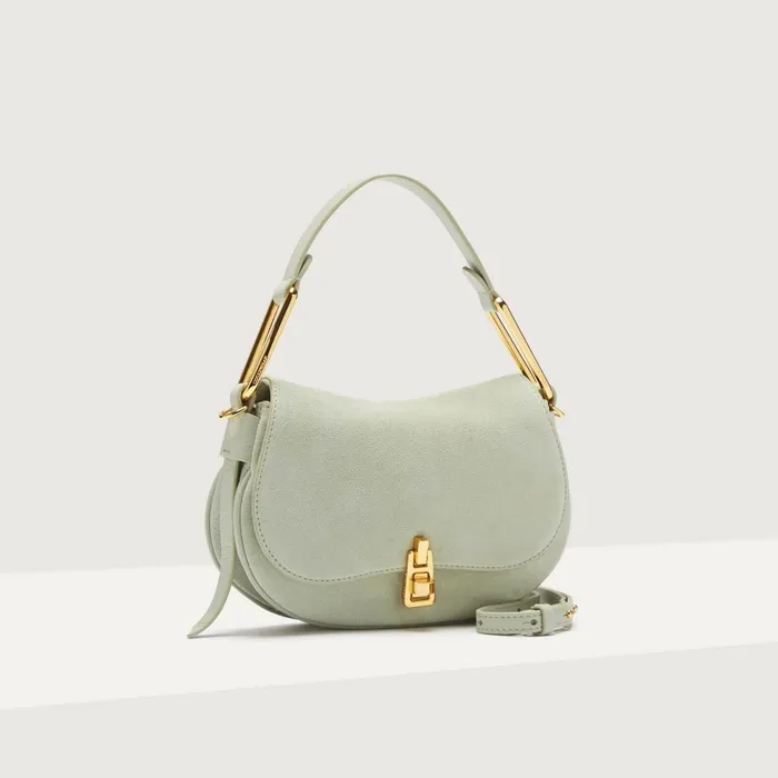 Coccinelle Top Handle Bag Magie Suede Bimaterial Mini Celadon Green 8211 Women