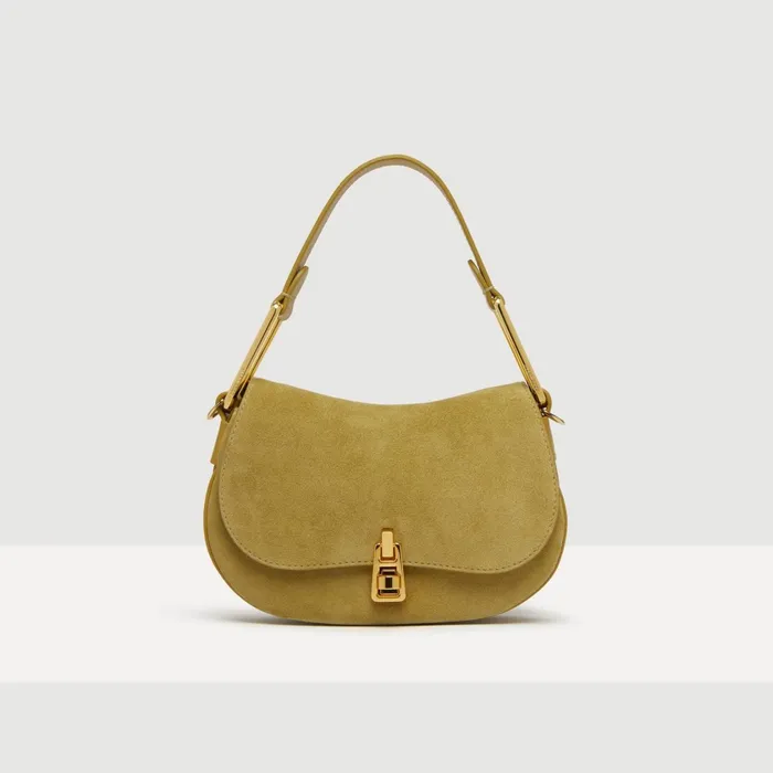 Coccinelle Top Handle Bag Magie Suede Bimaterial Mini Citronella 8211 Women