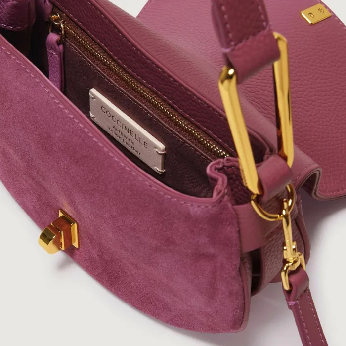 Coccinelle Top Handle Bag Magie Suede Bimaterial Mini Pulp Pink 8211 Women