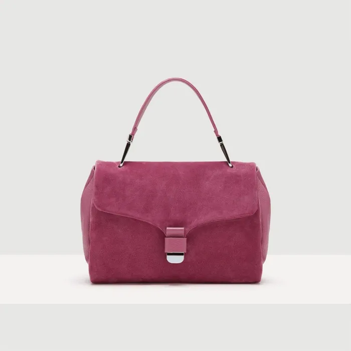 Coccinelle Top Handle Bag Neofirenze Suede Medium Pulp Pink 8211 Women