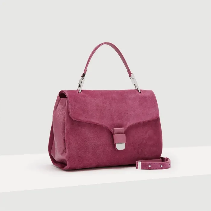 Coccinelle Top Handle Bag Neofirenze Suede Medium Pulp Pink 8211 Women