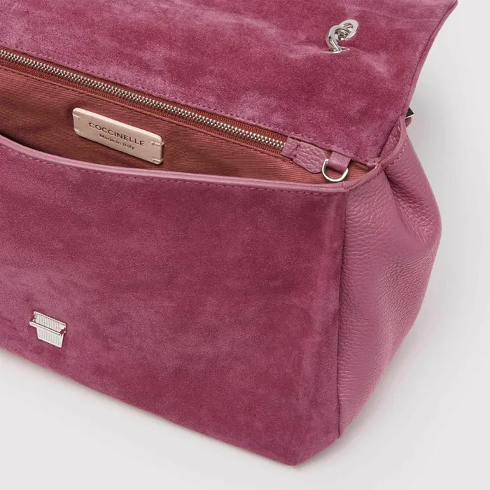 Coccinelle Top Handle Bag Neofirenze Suede Medium Pulp Pink 8211 Women