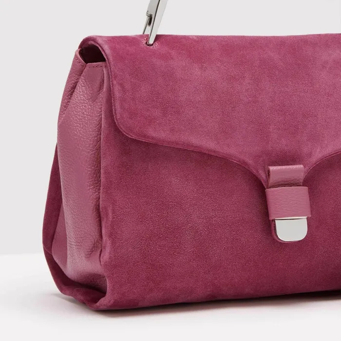 Coccinelle Top Handle Bag Neofirenze Suede Medium Pulp Pink 8211 Women