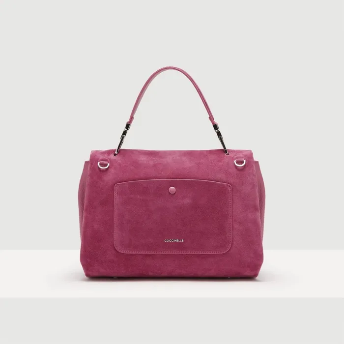 Coccinelle Top Handle Bag Neofirenze Suede Medium Pulp Pink 8211 Women