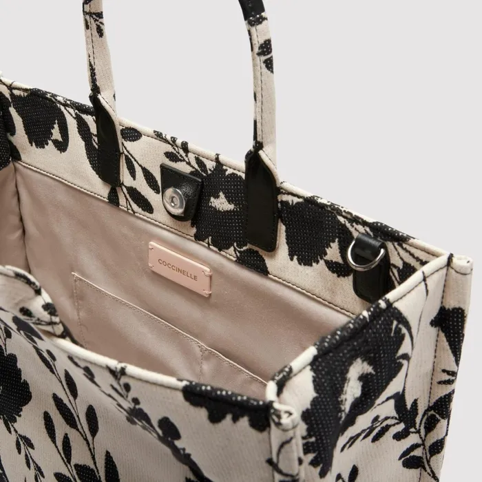 Coccinelle Top Handle Bag Never Without Bag Flower Jacquard Large Mulbutternoir 8211 Women