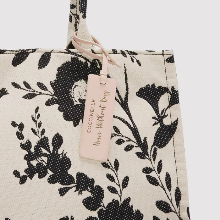 Coccinelle Top Handle Bag Never Without Bag Flower Jacquard Medium Mulbutternoir 8211 Women